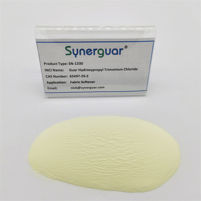 Το Senior Self Hydrating Cionic Guar Gum έχει υψηλό ιξώδες και μεσαίο βαθμό υποκατάστασης για μαλακτικό υφασμάτων
