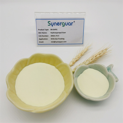 Hydroxypropyl Guar γόμμα με υψηλό - η ποιότητα έχει το έξοχο υψηλό ιξώδες και το μέσο βαθμό αντικατάστασης για το πετρέλαιο Fracking