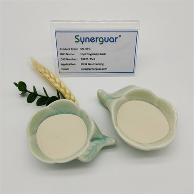 Η Hydroxypropyl Guar γόμμα με την υψηλή απόδοση δαπανών έχει το υψηλό ιξώδες και το μέσο βαθμό αντικατάστασης για το πετρέλαιο Fracking